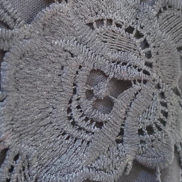 Soieblu Sheer Lace Dress Blue Embroidered Lace Purchased On Modcloth Size M - Picture 5 of 6